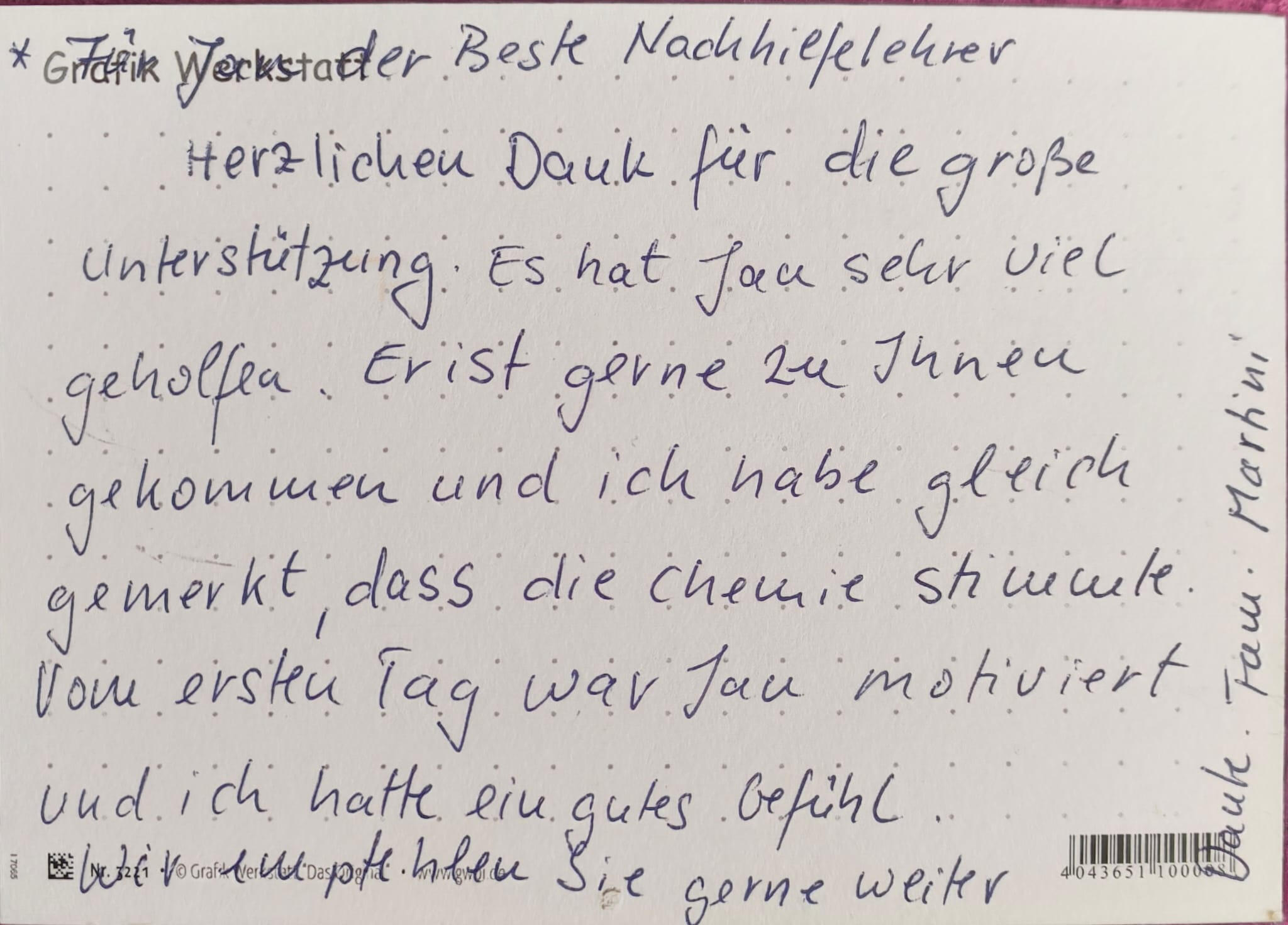 Dankespostkarte